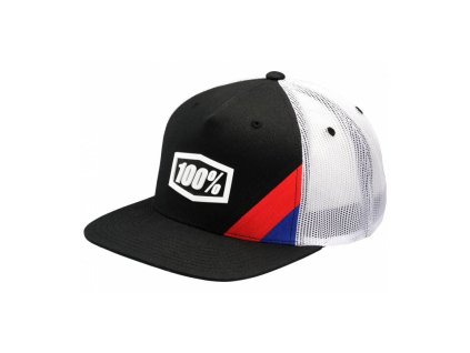 Kšiltovka Cornerstone Trucker, 100% (černá/bílá)