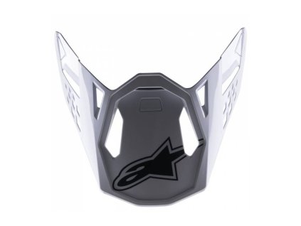 Kšilt pro přilby SUPERTECH S-M8 FACTORY, ALPINESTARS (černá/bílá/červená fluo lesklá)