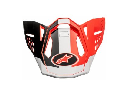 Kšilt pro přilby SUPERTECH S-M10 ANGEL, ALPINESTARS (červená/černá/bílá, verze ECE 22.05)