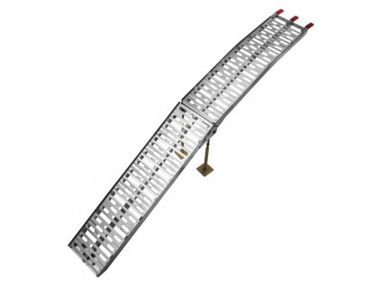 Nájezdová rampa HD - skládací - hliníková (s podpěrou), Q-TECH (max. nosnost 340 kg, 1 ks)