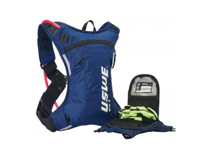 Batoh ENDURO RAW 3, USWE - ŠVÉDSKO (factory modrá, objem 3L, hydrobag 1,5L)
