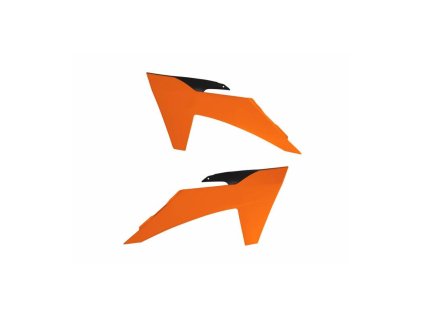 Spoilery chladiče KTM, RTECH (oranžovo-černé, pár)
