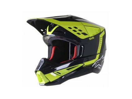 Přilba S-M5 BEAM, ALPINESTARS (černá antracit/žlutá fluo lesklá)