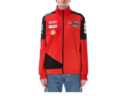 Mikina na zip TEAM DUCATI Corse, (červená, černá)