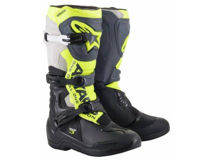 Boty TECH 3, ALPINESTARS (černá/šedá/žlutá fluo) 2024