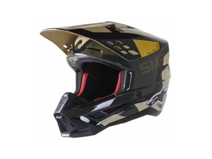 Přilba S-M5 ROVER, ALPINESTARS (pískový maskáč/mandarinka lesklá)