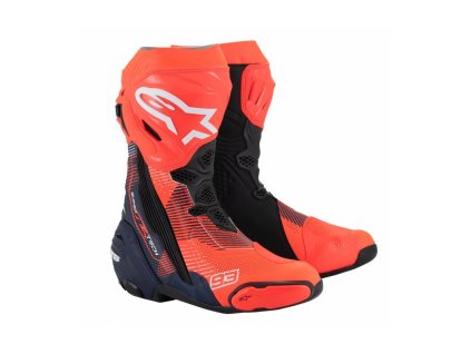 Boty SUPERTECH R VENTED limitovaná edice MM93 MARC MARQUEZ, ALPINESTARS (červená fluo/tmavě modrá/černá) 2025