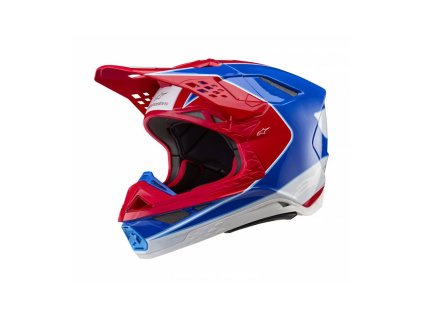 Přilba SUPERTECH S-M10 AEON, ALPINESTARS (červená fluo/modrá)