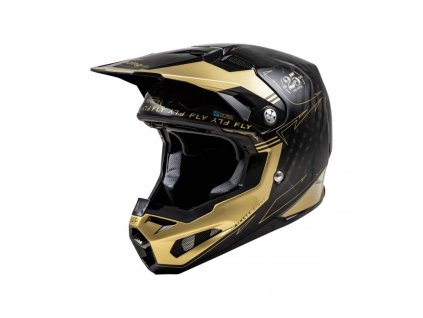 Přilba FORMULA S CARBON, FLY RACING - USA (černá/zlatá)