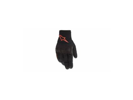 Rukavice S MAX DRYSTAR, ALPINESTARS (černá/červená fluo) 2025
