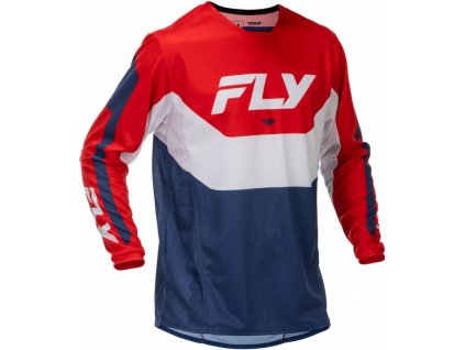 Dres KINETIC, FLY RACING - USA 2026 (červená/bílá/modrá) (Velikost M)