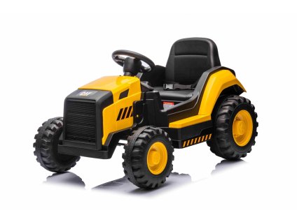 Licencovaný elektrický Báger Caterpillar, Jednomiestny, žltý, USB vstupom na MP3 Prehrávači, Zadným pohonom s 2 x 30W Motormi a Lítiovou batériou