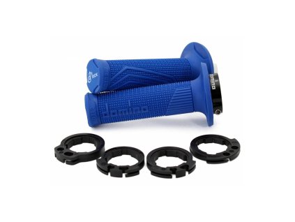 gripy lock on d100 offroad delka 125 130 mm 4 vacky domino modre