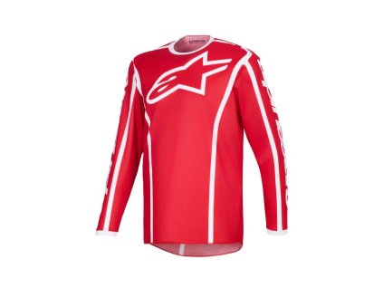 Dres FLUID APEX, ALPINESTARS (červená/bílá) 2026 (Velikost S)