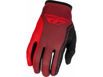 Rukavice LITE, FLY RACING - USA 2026 (černá/červená) (Velikost XS)