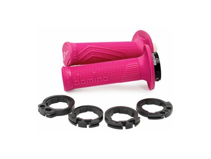 gripy lock on d100 offroad delka 125 130 mm 4 vacky domino ruzove