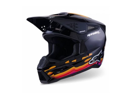 Přilba S-M3 FORCE, ALPINESTARS (černá/žlutá/červená/bílá) 2026 (Velikost M)