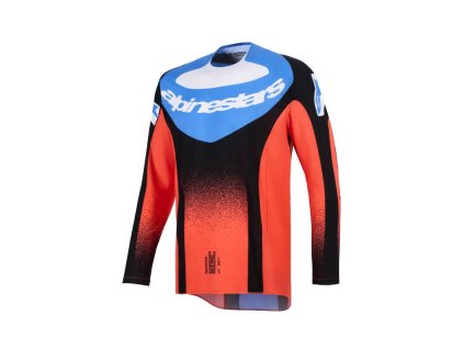 Dres TECHSTAR KNIF, ALPINESTARS (oranžová/černá/modrá) 2026 (Velikost M)