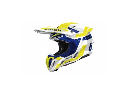 Přilba TWIST 3 Dynasty, AIROH (modro-žlutá fluo lesklá) 2026 (Velikost S)