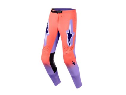 Kalhoty SUPERTECH SCENZ, ALPINESTARS (oranžová korálová/fialová) 2026 (Velikost 32)