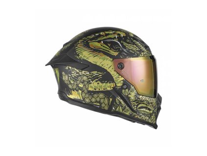 Přilba GOLIATH MYTHOLOGY, NOX EXKLUSIV (černá matná, zlatá) 2026 (Velikost XS)