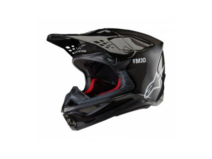 Přilba SUPERTECH S-M10 SOLID, ALPINESTARS (lesklý karbon) 2026 (Velikost L (obvod 59 - 60 cm))