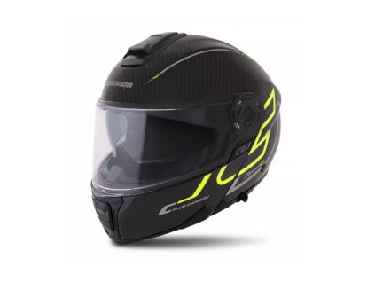 Přilba Modulo 2.1 Plus Carbon, CASSIDA (carbon/žlutá fluo/reflexní stříbrná/černá, plexi s přípravou pro Pinlock) 2026 (Velikost XS (53 až 54 cm))