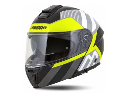 Přilba Modulo 2.1 Profile, CASSIDA (bílá/černá/žlutá fluo/šedá, plexi s přípravou pro Pinlock) 2026 (Velikost 2XL (63 až 64 cm))