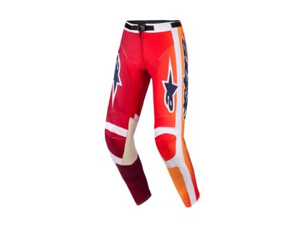 Kalhoty RACER PORTL, ALPINESTARS (červená/oranžová/světle šedá) 2026 (Velikost 28)