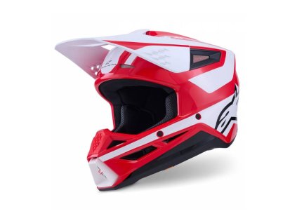 Přilba S-M3 HEAT, ALPINESTARS (červená/bílá/černá) 2026 (Velikost S)