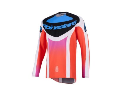 Dres TECHSTAR KNIF, ALPINESTARS (světle šedá/oranžová fluo/černá) 2026 (Velikost S)