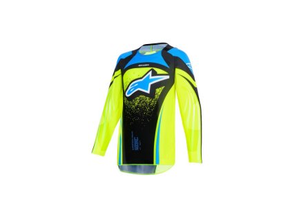 Dres TECHSTAR NOMUR YOUTH, ALPINESTARS, dětské (tmavě modrá/žlutá fluo/modrá) 2026 (Velikost S)