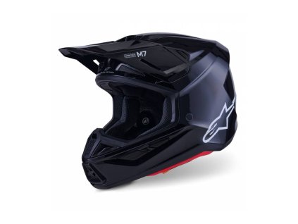 Přilba SUPERTECH S-M7 SOLID, ALPINESTARS (černá) 2026 (Velikost M)