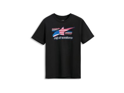 Triko NATIONALS CSF, ALPINESTARS (černá/červená/modrá/bílá) (Velikost S)