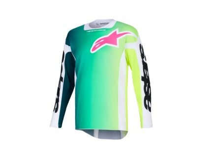 Dres RACER PORTL, ALPINESTARS (zelená/bílá/černá) 2026 (Veľkosť XL)