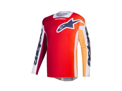 Dres RACER PORTL, ALPINESTARS (červená/oranžová/světle šedá) 2026 (Velikost 2XL)