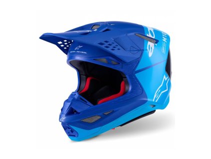 prilba supertech s m10 flood alpinestars modra perlet svetle modra cerna carbon matna leskla 2026