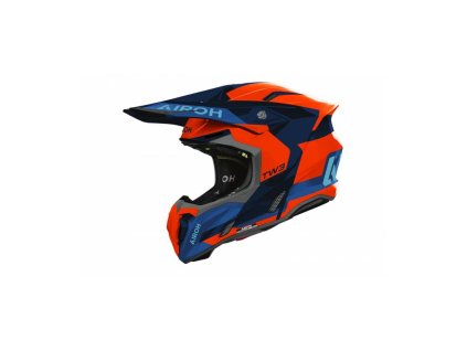 Přilba TWIST 3 Fancy, AIROH (oranžová fluo-modrá lesklá) 2026 (Velikost XL)