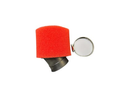Vzduchový filtr molitanový červený, zahnutý- 48mm