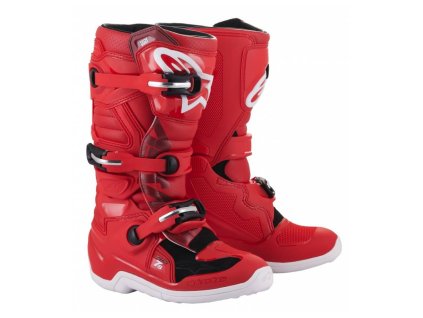 Boty TECH 7 S, ALPINESTARS, dětské (červená) 2025