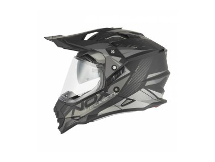 Přilba N312 TRACK, NOX (černá matná, stříbrná) 2026 (Velikost L)