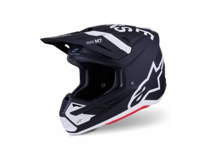 Přilba SUPERTECH S-M7 DASHER, ALPINESTARS (černá/bílá/matná) 2026 (Velikost M)