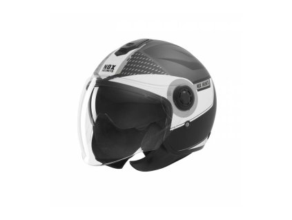 Přilba N182 ROUND, NOX (černá matná, stříbrná) 2026 (Velikost XS)