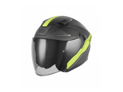 Přilba N130 EKTO, NOX (černá matná, žlutá fluo) 2026 (Velikost XS)