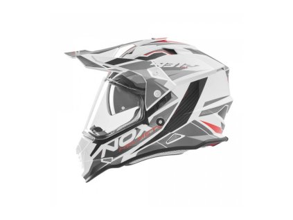 Přilba N312 TRACK, NOX (bílá, červená) 2026 (Velikost M)