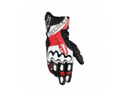 Rukavice GP PLUS R V3, ALPINESTARS (černá/bílá/červená) 2026 (Velikost XL)