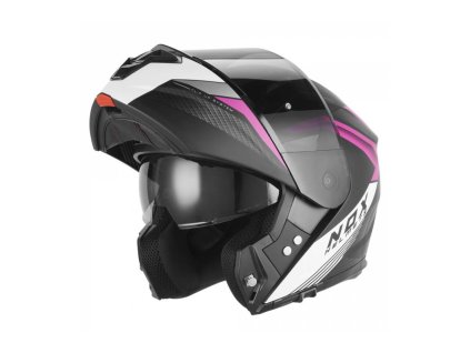 Přilba N968 SHIFT, NOX (černá matná,bílá,růžová) 2026 (Velikost XS)