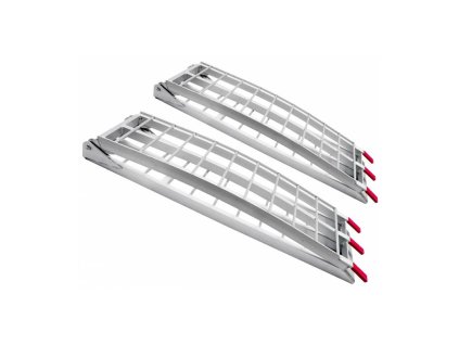 Nájezdová rampa - skládací - hliníková široká, Q-TECH (max. nosnost 600 kg, 1 pár)