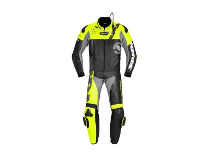 Dvoudílná kombinéza DP-PROGRESIVE TOURING, SPIDI (černá/žlutá fluo/bílá/šedá)