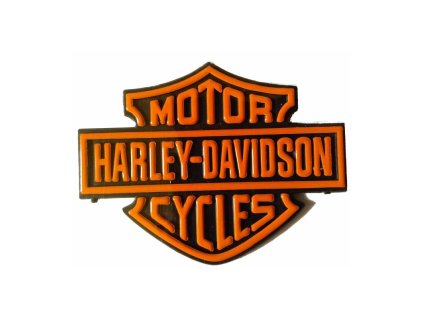 Samolepka 3D Harley-Davidson - oranžová